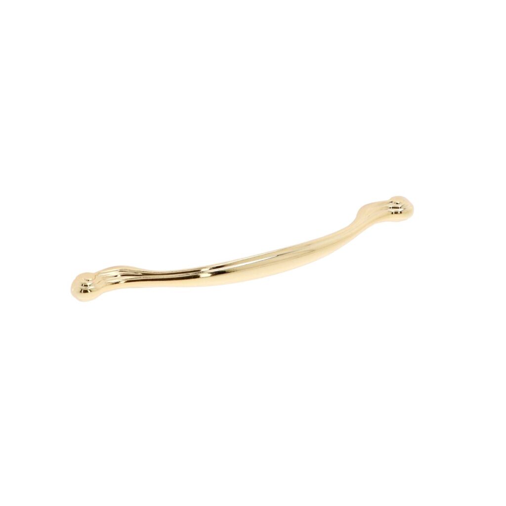 Poignée pour meubles en zamac Entraxe 160mm plaqué or Lot de 6 - Jaune / doré, Zamak