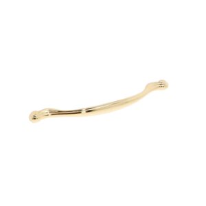 Poignée pour meubles en zamac Entraxe 160mm plaqué or Lot de 6 – Jaune / doré, Zamak