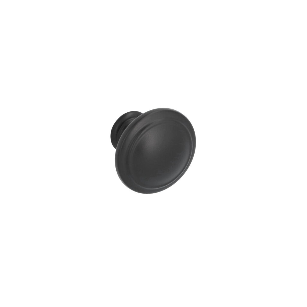 Bouton pour meubles en zamac Diamètre 35mm Vernis noir mat - Zamak