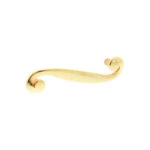 Poignée pour meubles en zamac Entraxe 96mm plaqué or Lot de 6 - Jaune / doré, Zamak