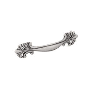 Poignée pour meubles en zamac Entraxe 96mm Vieil argent brillant Lot de 6 – Gris / argent, Zamak