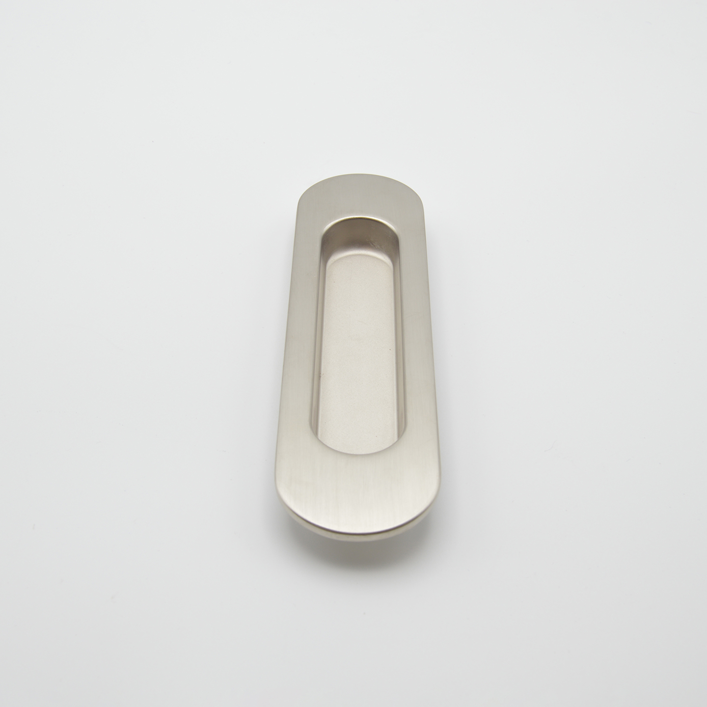 Poignée cuvette ovale de meuble en zamac 150X40 mm NICKELÉ BROSSÉ - Gris / argent, Zamak - imagine 3
