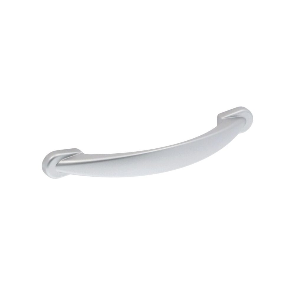 Poignée pour meubles en zamac Entraxe 96mm Aluminium mat verni Lot de 25 - Gris / argent, Zamak