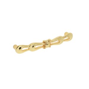 Poignée pour meubles en zamac Entraxe 128mm plaqué or Lot de 25 – Jaune / doré, Zamak