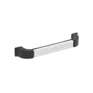 Poignée pour meubles en zamac et porcelaine Entraxe 128mm Vernis noir mat - Zamak
