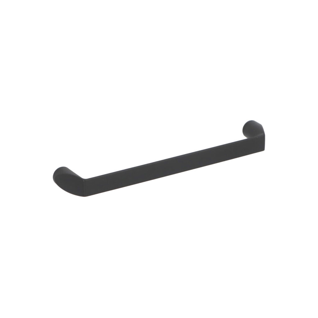 Poignée pour meubles en zamac Entraxe 128mm Vernis noir mat Lot de 6 - Zamak