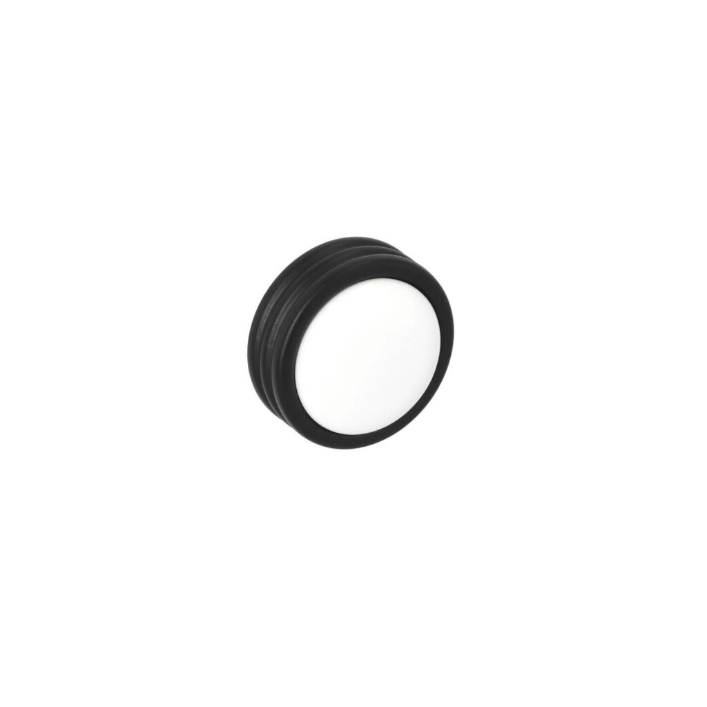 Bouton pour meubles en zamac et Porcelaine Diamètre 34mm Vernis noir mat - Zamak