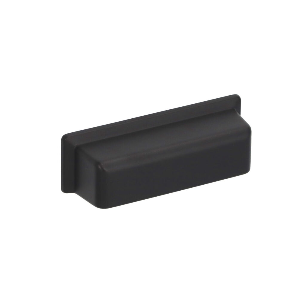 Poignée pour meubles en zamac Entraxe 64mm Vernis noir mat - Zamak