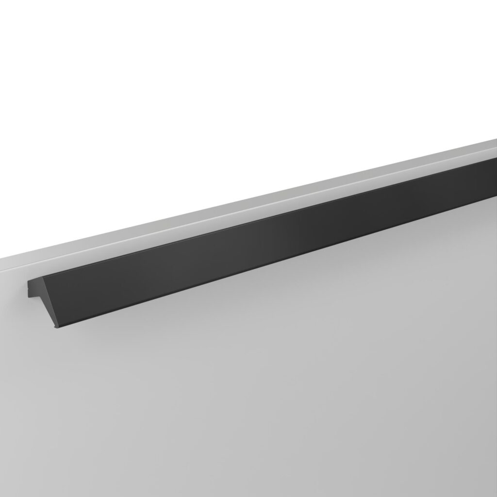 Poignée pour meubles en zamac Entraxe 320mm finition Vernis noir mat - Zamak