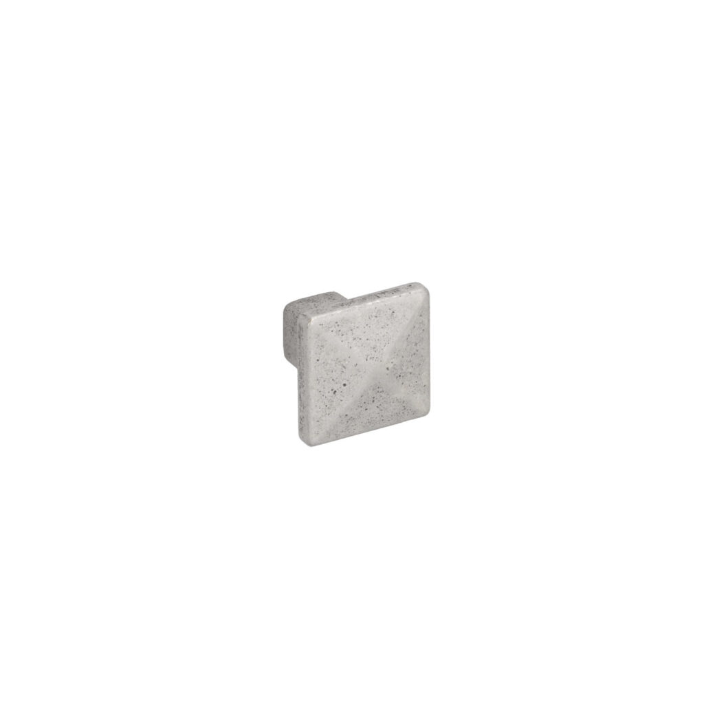 Bouton pour meubles en zamac Diamètre 24mm x 22 Vieil argent brillant - Gris / argent, Zamak