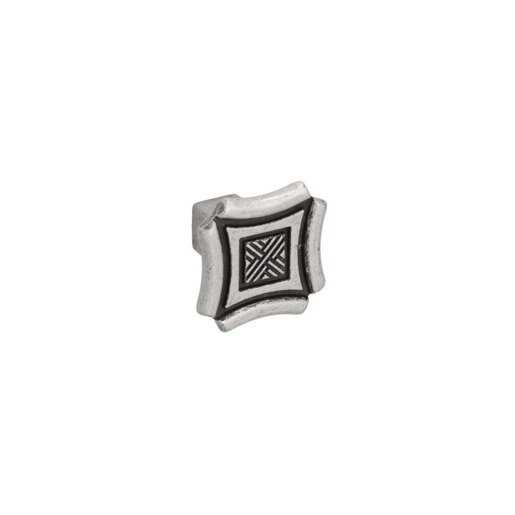 Bouton pour meubles en zamac Diamètre 34mm x 24 Vieil argent brillant - Gris / argent, Zamak