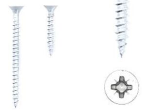 1 kit composés de 2 vis 4x25 mm + 2 vis 4x50 mm argent brillant Lot de 25 - Gris / argent, Zinc