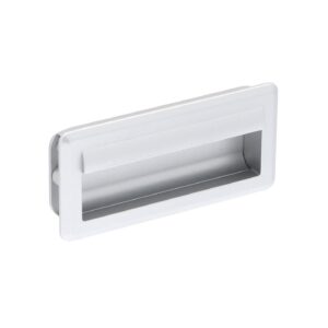 Poignée encastrée en zamac Entraxe 96mm Aluminium mat verni - Gris / argent, Zamak