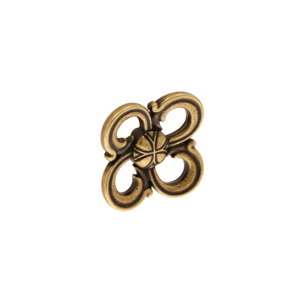 Bouton pour meubles en zamac Diamètre 45mm x 21 Florence antique Lot de 25 - Marron, Zamak