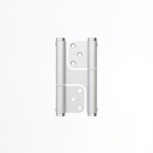 Charnière va et vient à ressort, 120X35 mm, mouvement 180 °, en aluminum anodisée argent, posée totalement en applique, – Gris / argent, Aluminium