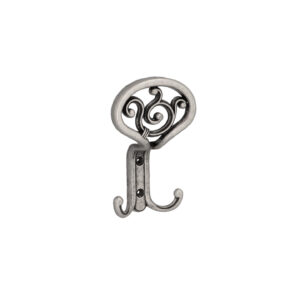 Portemanteau en zamac Diamètre 85mm x 138 Vieil argent brillant - Gris / argent, Zamak