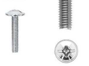1 kit composés de 25 vis M4X20 mm zinguée Lot de 25 - Gris / argent, Zinc