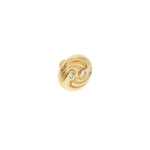 Bouton pour meubles en zamac et cristal Diamètre 31mm plaqué or – Jaune / doré, Zamak