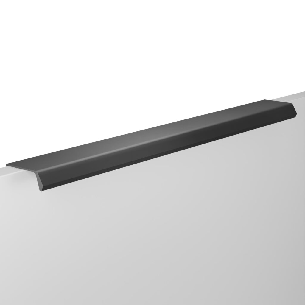 Poignée pour meubles en zamac Entraxe 160mm finition Vernis noir mat - Zamak