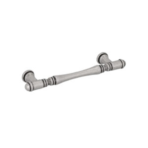 Poignée pour meubles en zamac Entraxe 96mm Vieil argent brillant Lot de 6 – Gris / argent, Zamak