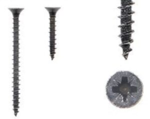1 kit composés de 2 vis 4x25 mm + 2 vis 4x50 mm Fer noir vintage Lot de 25 - Zinc