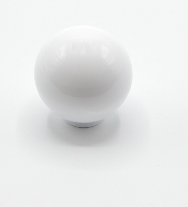 Bouton de meuble en résine polidur Haute resistance D 34 mm BlancLot de 12 - Résine thermoplastique