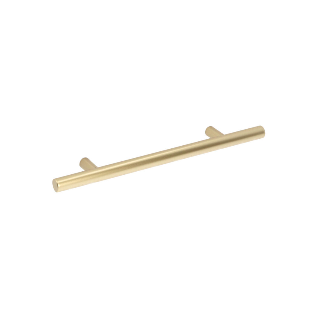 Poignée pour meubles en Acier inox Entraxe 128mm finition Galver laiton Lot de 25 - Jaune / doré, Acier inoxydable