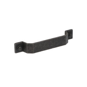 Poignée pour meubles en zamac Entraxe 128mm Fer noir vintage Lot de 25 – Zamak