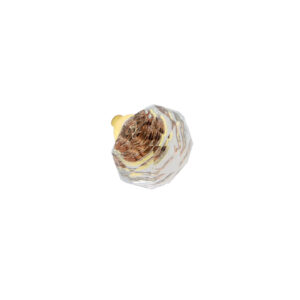 Bouton pour meubles en zamac et cristal Diamètre 33mm plaqué or – Jaune / doré, Zamak