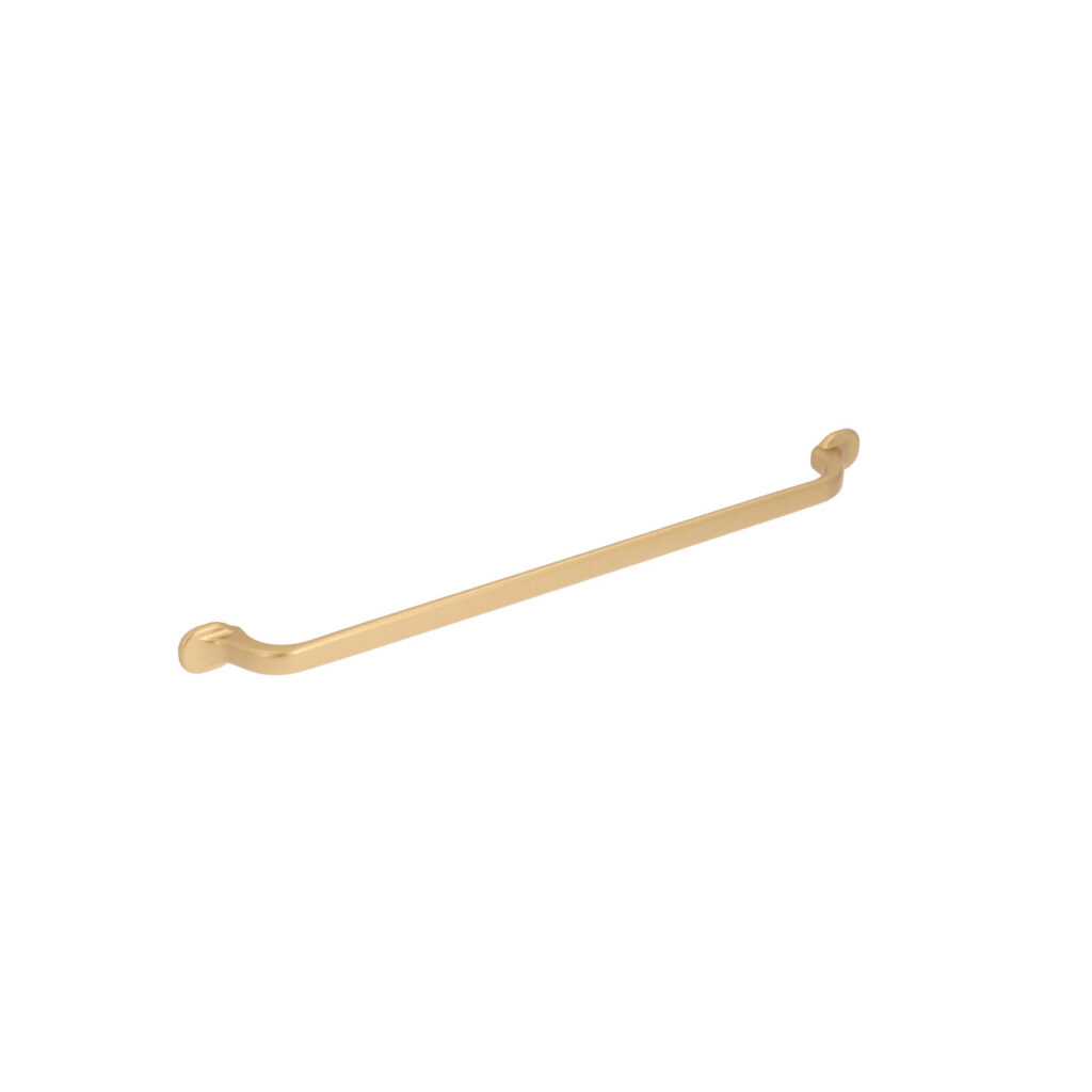 Poignée pour meubles en zamac Entraxe 256mm Alucover laiton Lot de 25 - Jaune / doré, Zamak
