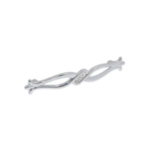 Poignée pour meubles en zamac et cristal Entraxe 128mm chrome poli – Gris / argent, Zamak