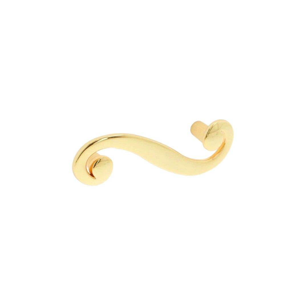 Poignée pour meubles en zamac Entraxe 64mm plaqué or Lot de 25 - Jaune / doré, Zamak