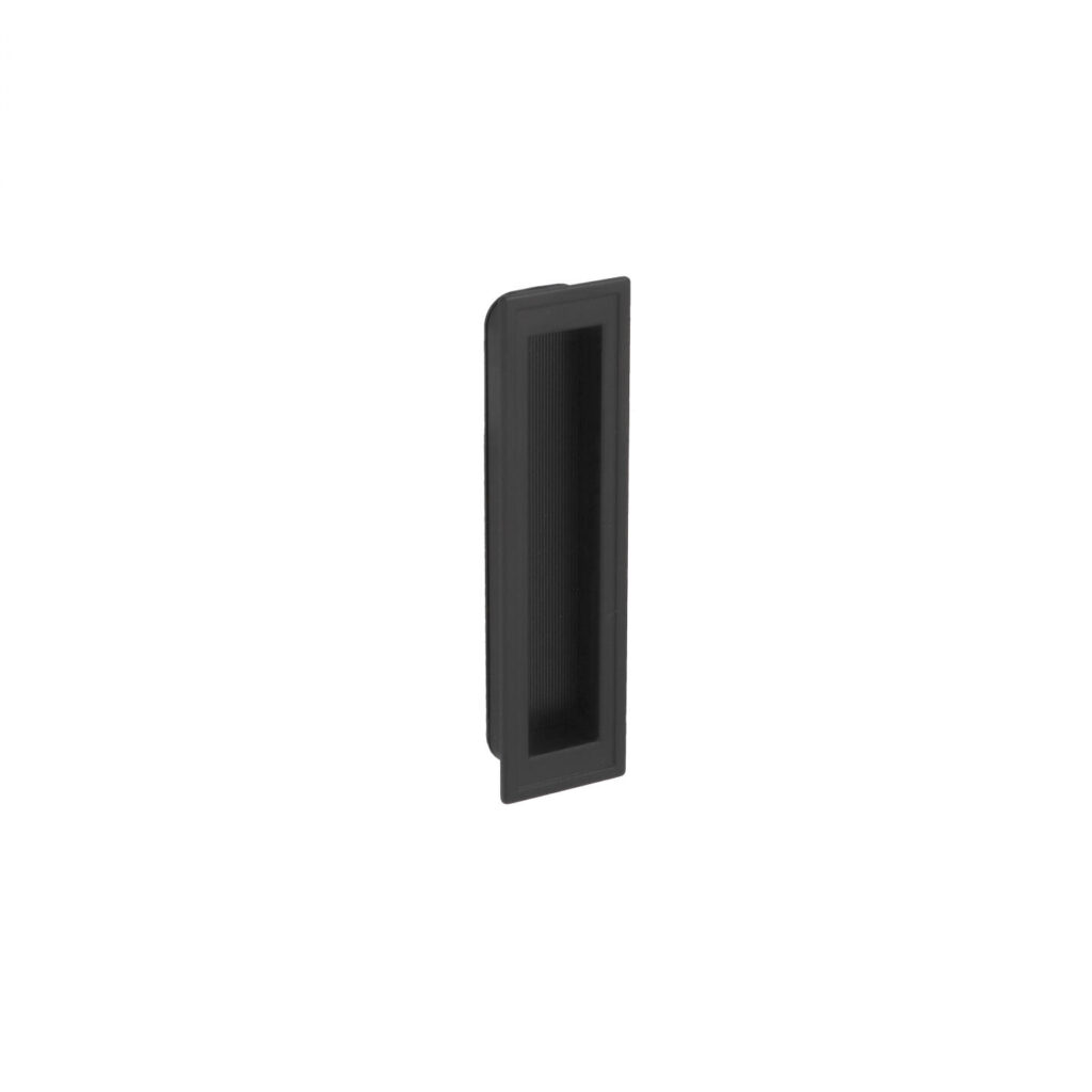 Poignée encastrée en zamac Entraxe 128mm Vernis noir mat Lot de 25 - Zamak