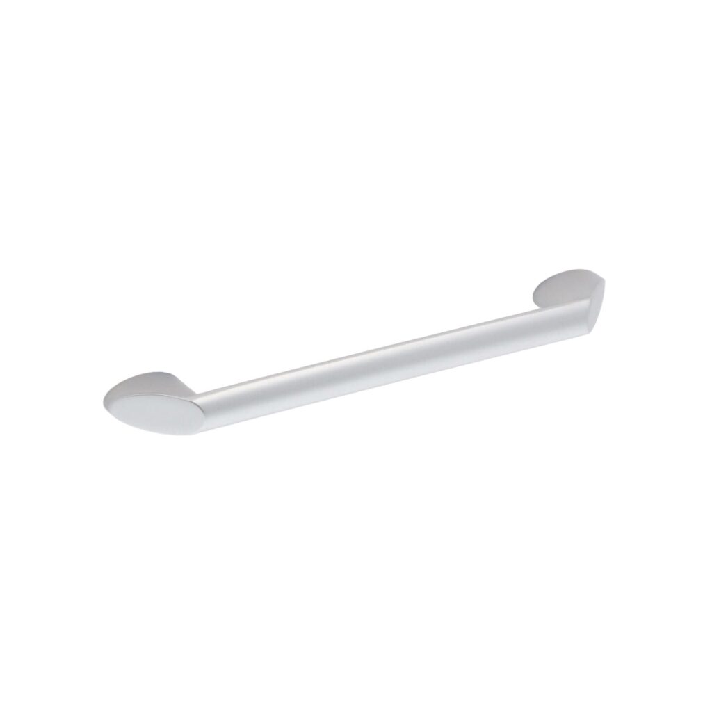 Poignée pour meubles en zamac Entraxe 128mm Aluminium mat verni Lot de 25 - Gris / argent, Zamak