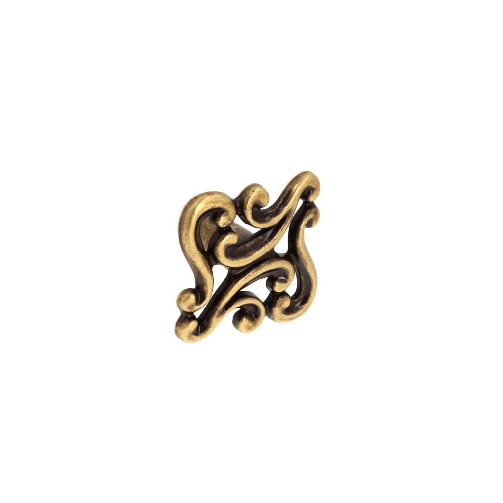 Bouton pour meubles en zamac Diamètre 38mm x 23 Florence antique Lot de 6 - Marron, Zamak