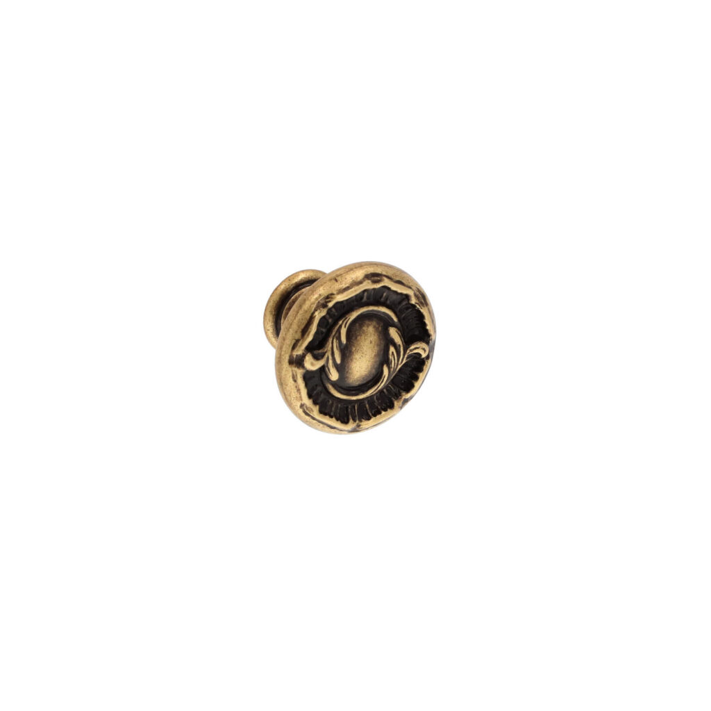 Bouton pour meubles en zamac Diamètre 30mm Florence antique - Marron, Zamak