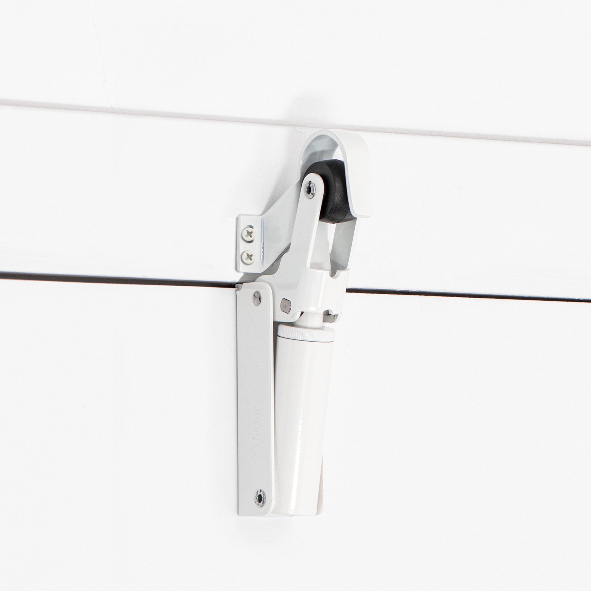 Frein de rétention Réglable force 60 a 80 N aluminium anodisé blanc, pour porte jusqu’à 80 KG. - imagine 3