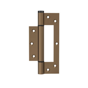 Charnière simple action à ressort, 150X30 mm, aluminium anodisée bronze posée totalement en applique, a lame centrée. – Orange / cuivré