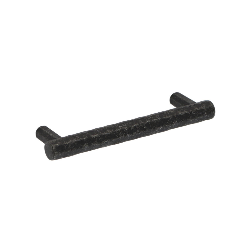 Poignée pour meubles en zamac Entraxe 96mm Fer noir vintage Lot de 25 - Zamak