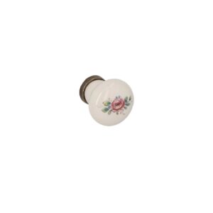 Bouton pour meubles en zamac et Porcelaine Diamètre 28mm Florence antique – Marron, Zamak