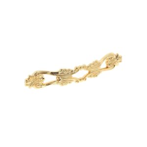 Poignée pour meubles en zamac Entraxe 128mm plaqué or Lot de 25 – Jaune / doré, Zamak