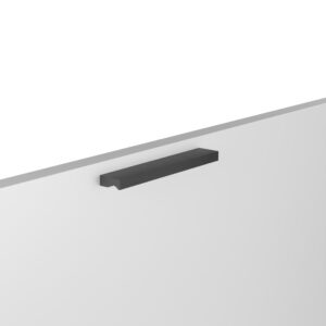 Poignée pour meubles en zamac Entraxe 96mm finition Vernis noir mat – Zamak