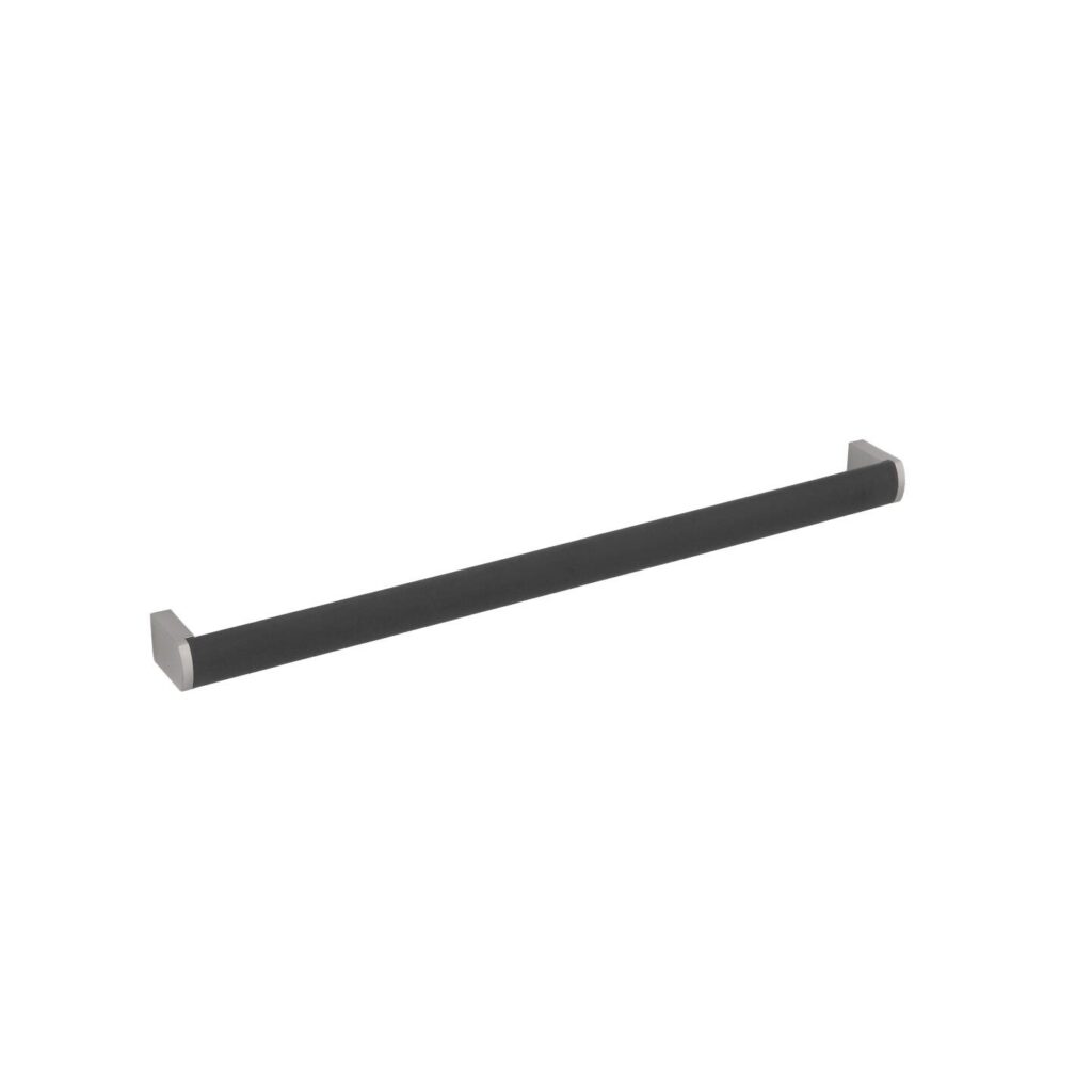 Poignée pour meubles en Acier inox et zamac Entraxe 320mm Nichel satiné - Gris / argent, Acier inoxydable