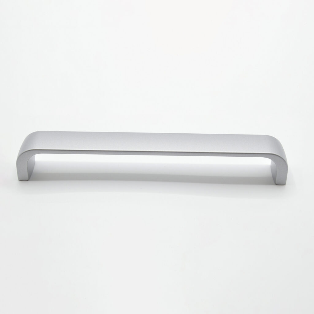 Poignée de meuble en zamac E 160 mm ALUMINIUM - Gris / argent, Zamak