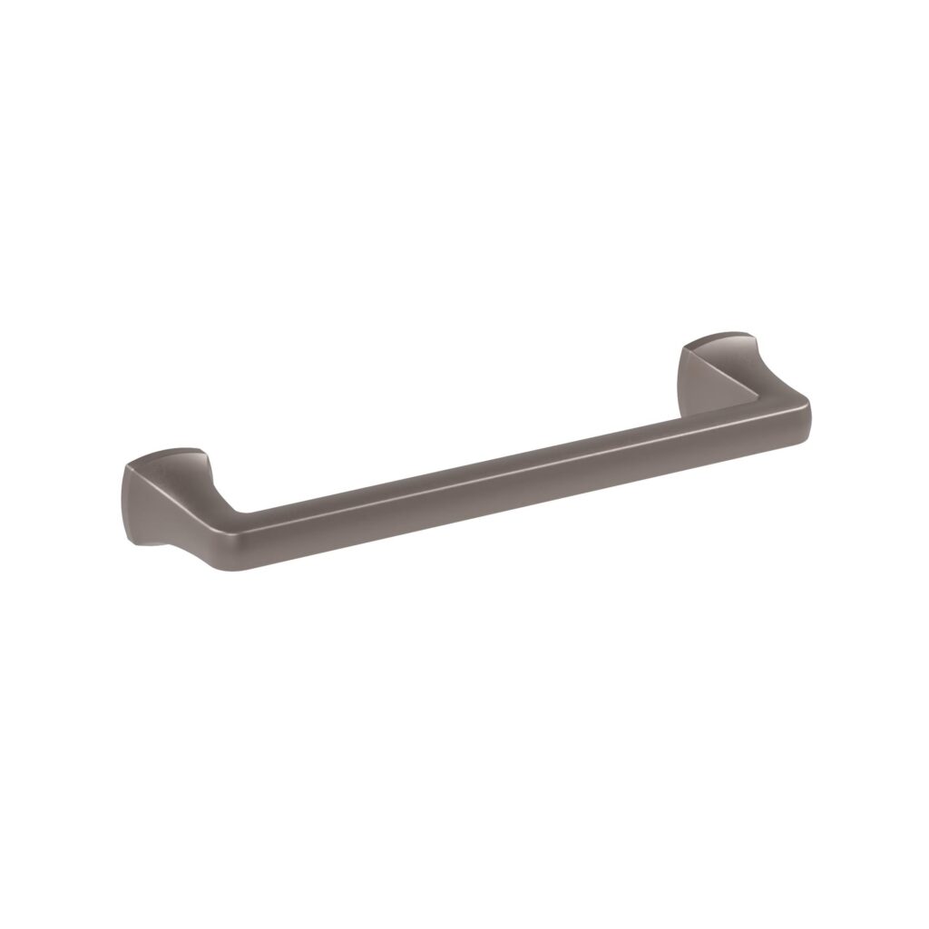 Poignée pour meubles en zamac Entraxe 128mm finition Alucover bronze - Gris / argent, Zamak