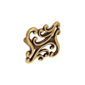 Bouton pour meubles en zamac Entraxe 32mm Florence antique - Marron, Zamak