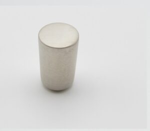 Bouton de meuble en zamac D 15 mm NICKELÉ BROSSÉ - Gris / argent, Zamak