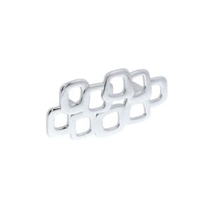 Poignée pour meubles en zamac Entraxe 64mm chrome poli Lot de 6 – Gris / argent, Zamak