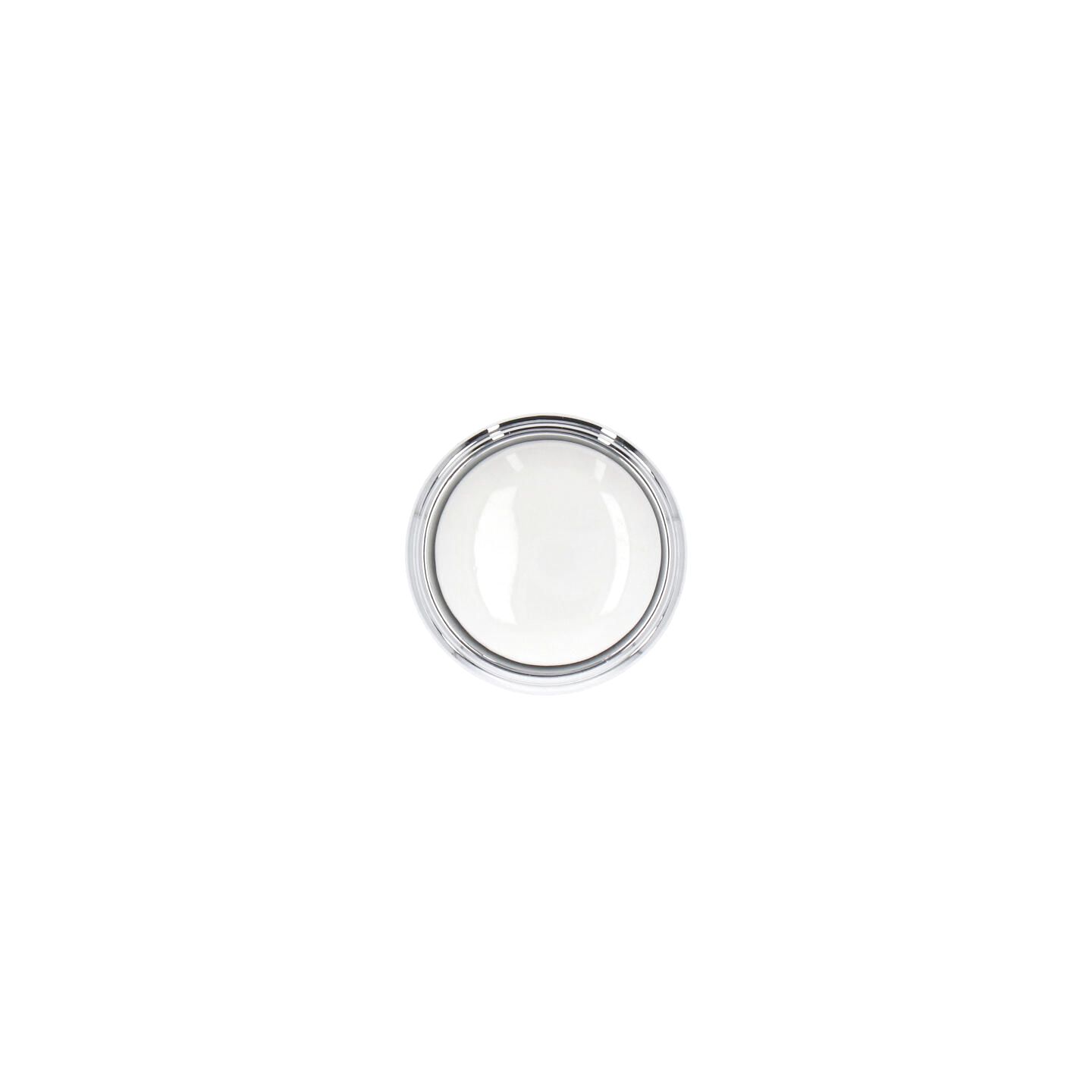 Bouton pour meubles en zamac et Porcelaine Diamètre 35mm chrome poli - Gris / argent, Zamak - imagine 3