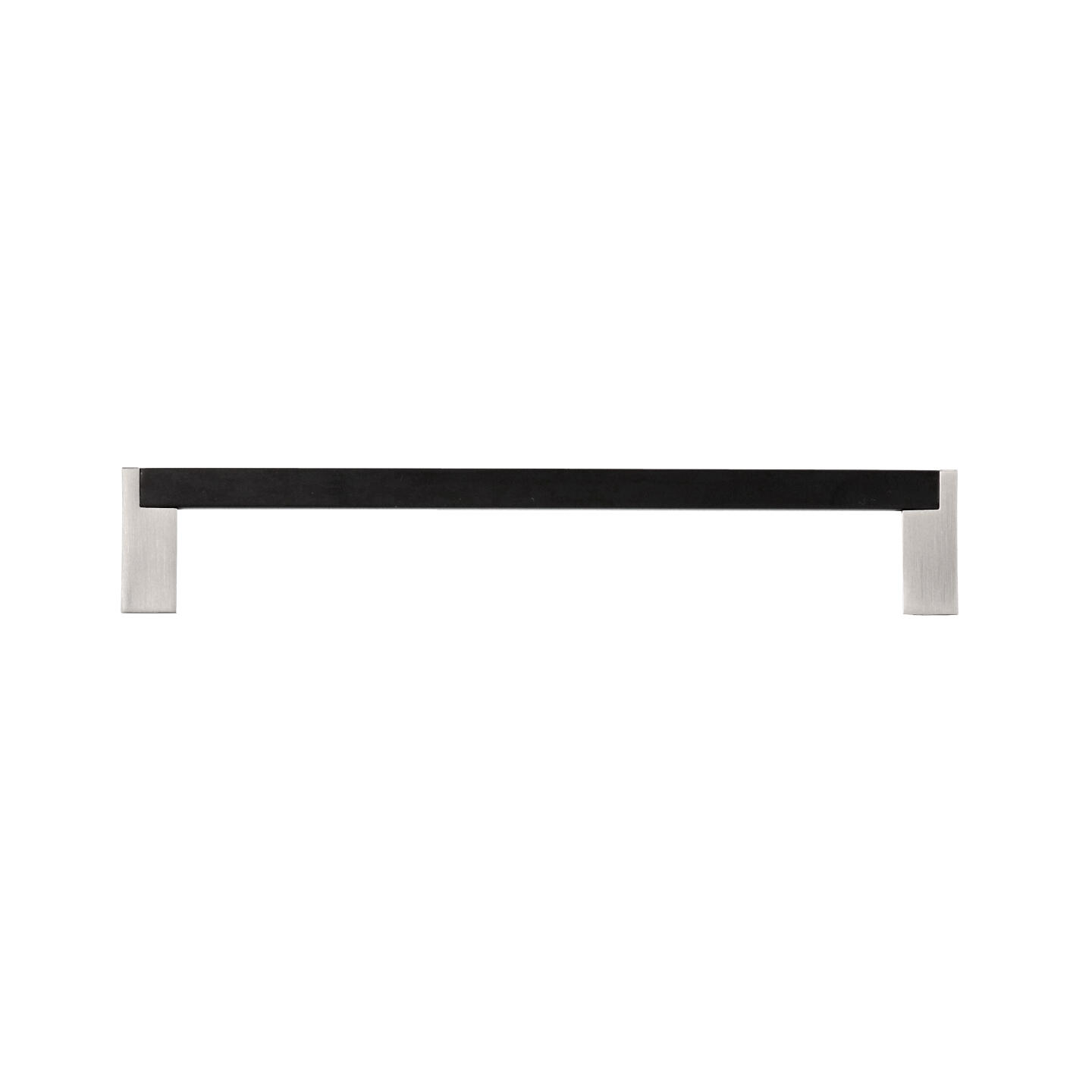Poignée pour meubles en Aluminium et zamac Entraxe 160mm Nichel satiné - Gris / argent, Zamak - imagine 2